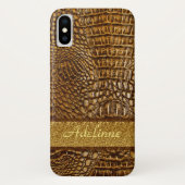 Alligator Skin Custom Mobogram Case-Mate iPhone Case (Achterkant)