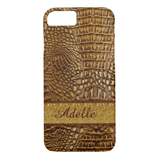 Alligator Skin iPhone 7 Hoesje Aangepast mobogram (Achterkant)