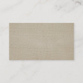 Alligator Skin Print Beige Visitekaartje (Achterkant)
