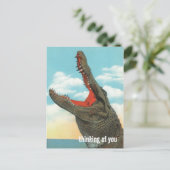Alligator Slaapt Briefkaart (Staand voorkant)