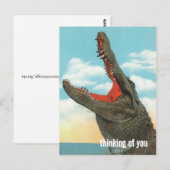 Alligator Slaapt Briefkaart (Voorkant / Achterkant)