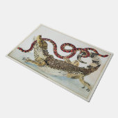 Alligator & slang, tekstportier toevoegen deurmat (Schuin)