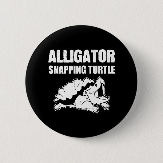 Alligator Snapping Turtle Animal Biologist Gift Ronde Button 5,7 Cm (Voorkant)