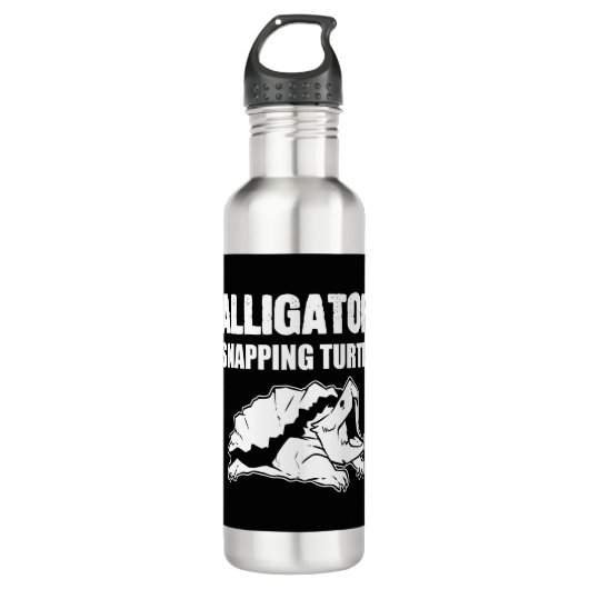 Alligator Snapping Turtle Animal Biologist Gift Waterfles (Voorkant)