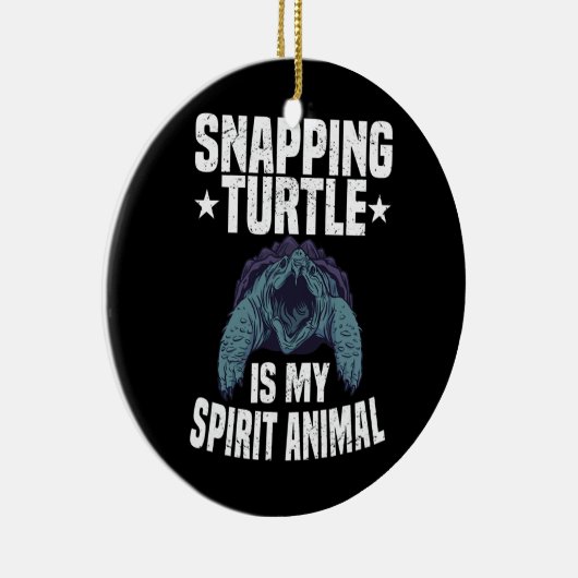 Alligator Snapping Turtle Dad Pet Turtle Keramisch Ornament (Rechts)