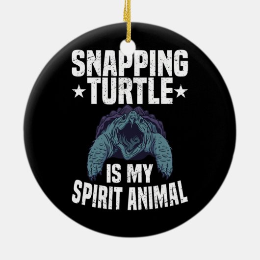 Alligator Snapping Turtle Dad Pet Turtle Keramisch Ornament (Achterkant)