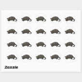 Alligator Snapping Turtle Ronde Sticker (Vel)
