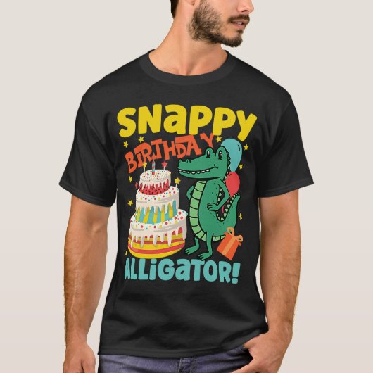 Alligator Snappy Birthday Alligator T-shirt (Voorkant)