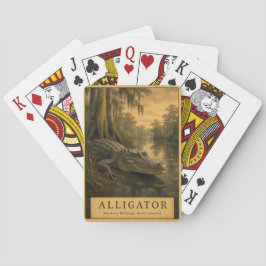 Alligator Southern Wetlands VINTAGE Pokerkaarten