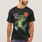 Alligator spelen basketbalspeler t-shirt (Voorkant)