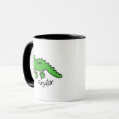 Alligator Stick Figure Mok (Voorkant links)