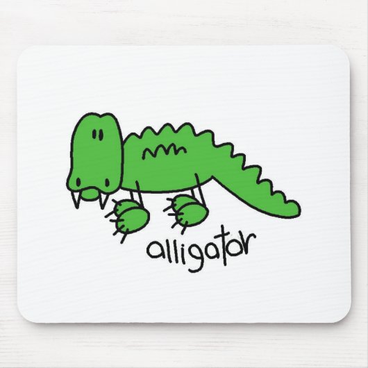 Alligator Stickfiguur Muismat (Voorkant)