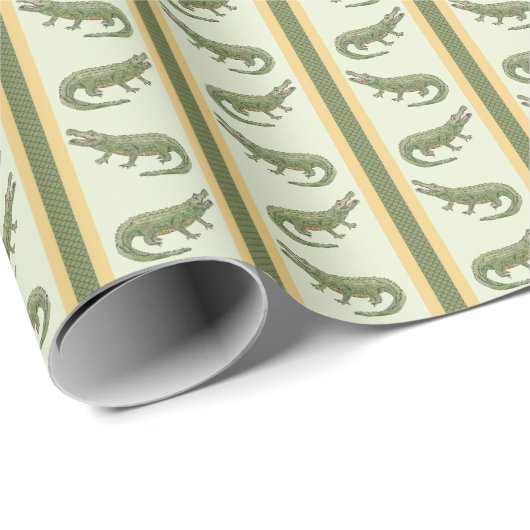 Alligator Streep  Cadeaupapier (Rol Hoek)
