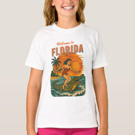 Alligator Surfen Kust Leven Grafisch Retro Surf T-shirt