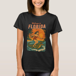 Alligator Surfen Kustleven Grafisch Retro Surfen T-shirt