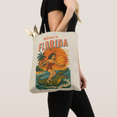 Alligator Surfing Beach Pin-up Retro Coastal Sand Tote Bag (Dichtbij)