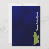 Alligator Swamp Baby shower uitnodiging (Achterkant)