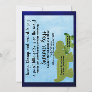 Alligator Swamp Baby shower uitnodiging