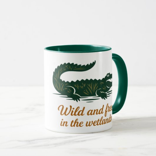 Alligator Swamp Nature Graphic Tee Mok (Voorkant rechts)