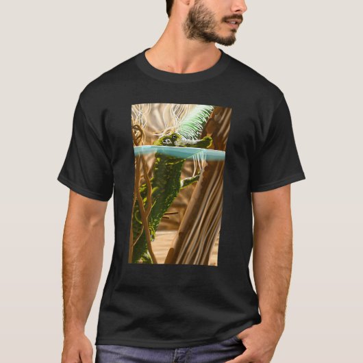 Alligator Swimming In Swamp Florida Reptile Wildli T-shirt (Voorkant)
