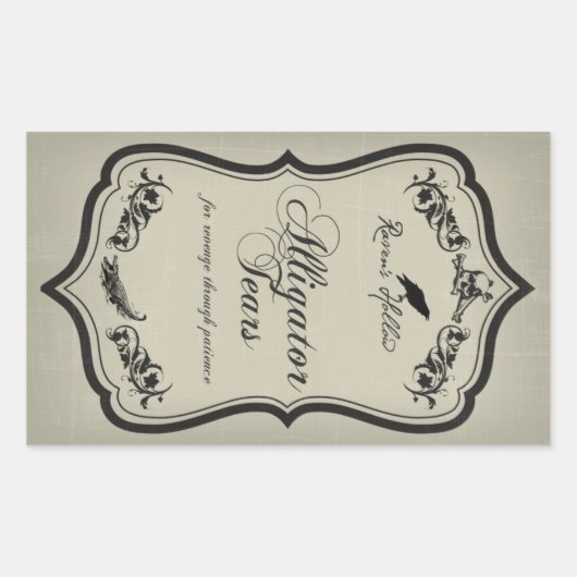 Alligator Tears Halloween Jar Sticker Label (Voorkant)