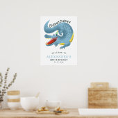 Alligator Theme Boys Birthday Party Welkomstteken Poster (Keuken)