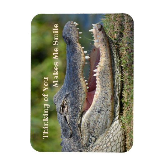 Alligator Thinking maakt me glimlachen Magneet (Verticaal)