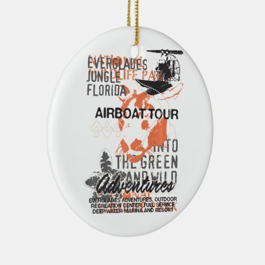Alligator Tours Florida Everglades Nationa Keramisch Ornament (Rechts)