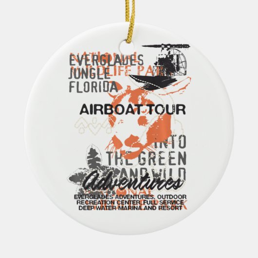 Alligator Tours Florida Everglades Nationa Keramisch Ornament (Voorkant)