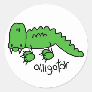 Alligator Tshirts en Gifts Ronde Sticker