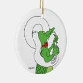 Alligator Tuba Keramisch Ornament (Rechts)