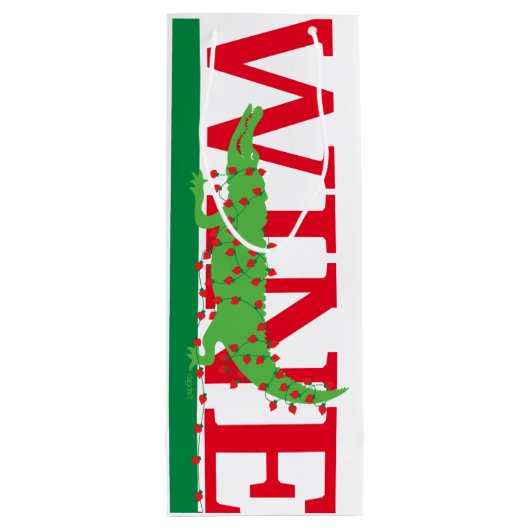 Alligator Valentijn wijnzak Wijn Cadeautas (Achterkant)