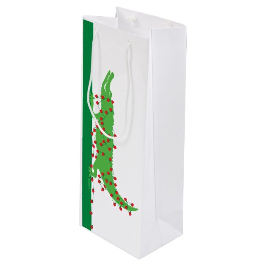 Alligator Valentijn wijnzak Wijn Cadeautas (Voorkant Gekanteld)