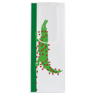 Alligator Valentijn wijnzak Wijn Cadeautas