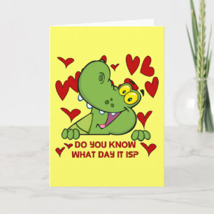 Alligator-Valentijnsdag Feestdagen Kaart