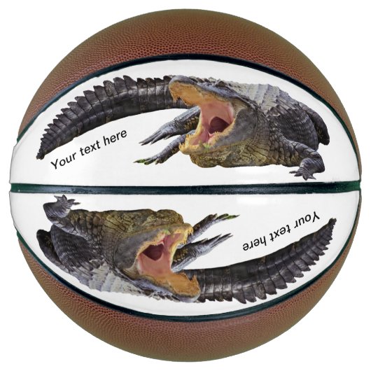 Alligator van Florida met open mond Basketbal (Voorkant)
