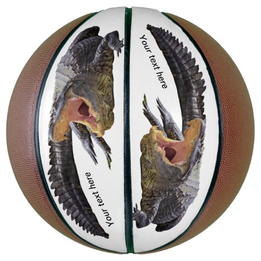 Alligator van Florida met open mond Basketbal (Verticaal)