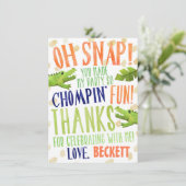 Alligator Verjaardag Bedankt Opmerking Kaarten (Staand voorkant)