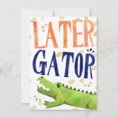 Alligator Verjaardag Bedankt Opmerking Kaarten (Achterkant)