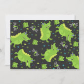 Alligator Verjaardag Uitnodiging Krokodillenfeest (Achterkant)