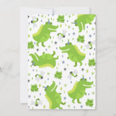 Alligator Verjaardag Uitnodiging Krokodillenfeest (Achterkant)