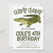 Alligator verjaardagsfeest uitnodiging (Voorkant)