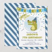 Alligator verjaardagsuitnodiging Alligator party B Kaart (Voorkant / Achterkant)