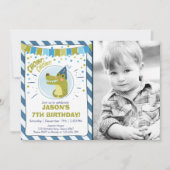 Alligator verjaardagsuitnodiging Alligator party B Kaart (Voorkant)