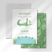 Alligator verjaardagsuitnodiging kaart