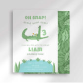 Alligator verjaardagsuitnodiging kaart