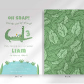 Alligator verjaardagsuitnodiging kaart