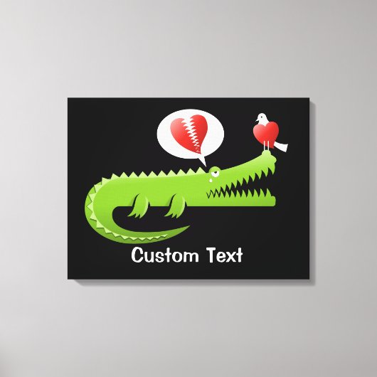 Alligator verliefd canvas print (Voorkant)
