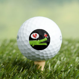 Alligator verliefd golfballen