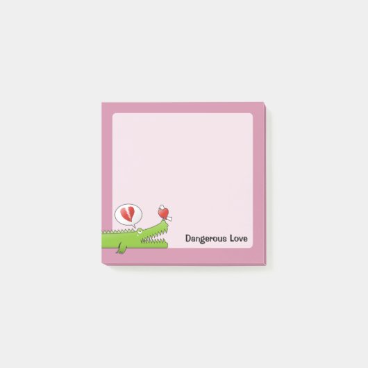 Alligator verliefd post-it® notes (Voorkant)